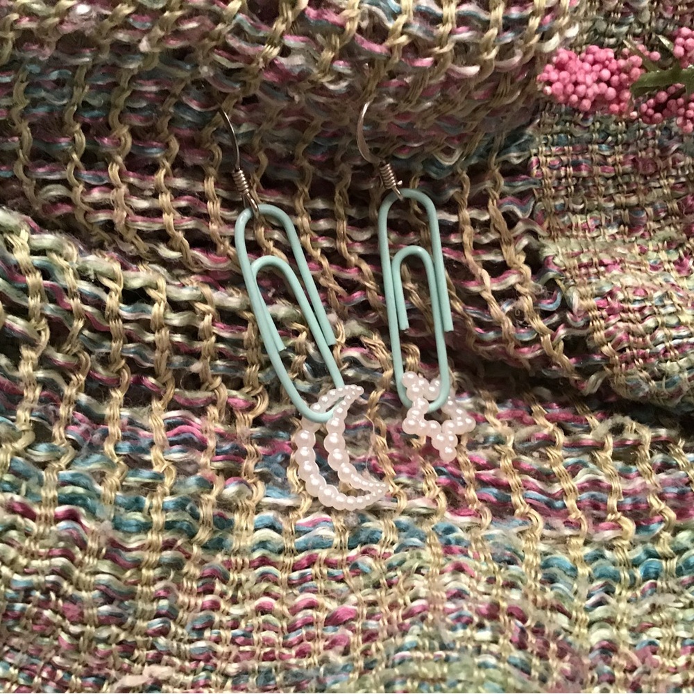 Paperclip Earrings      🐈